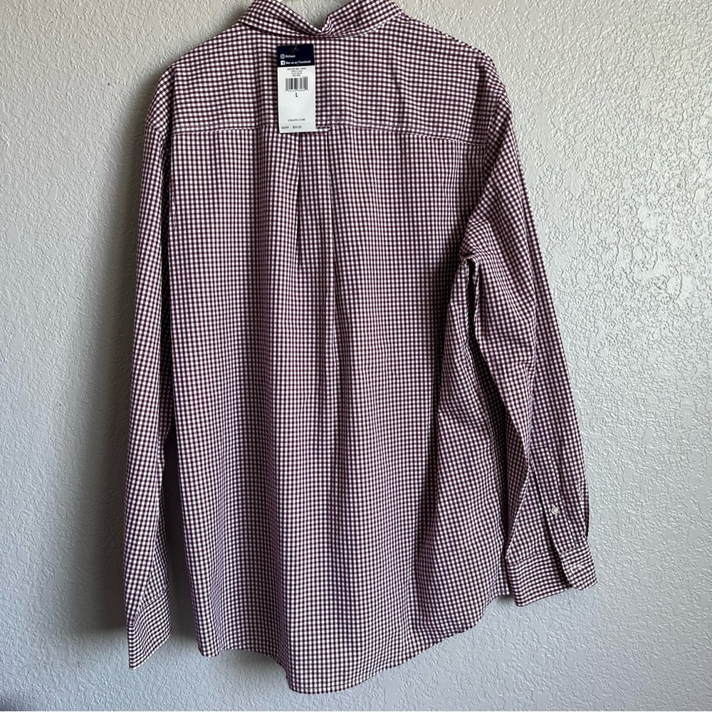 Mens Chaps Button Down Collared shirt size large plaid shirt NWT - Picture 6 of 6